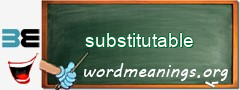 WordMeaning blackboard for substitutable
